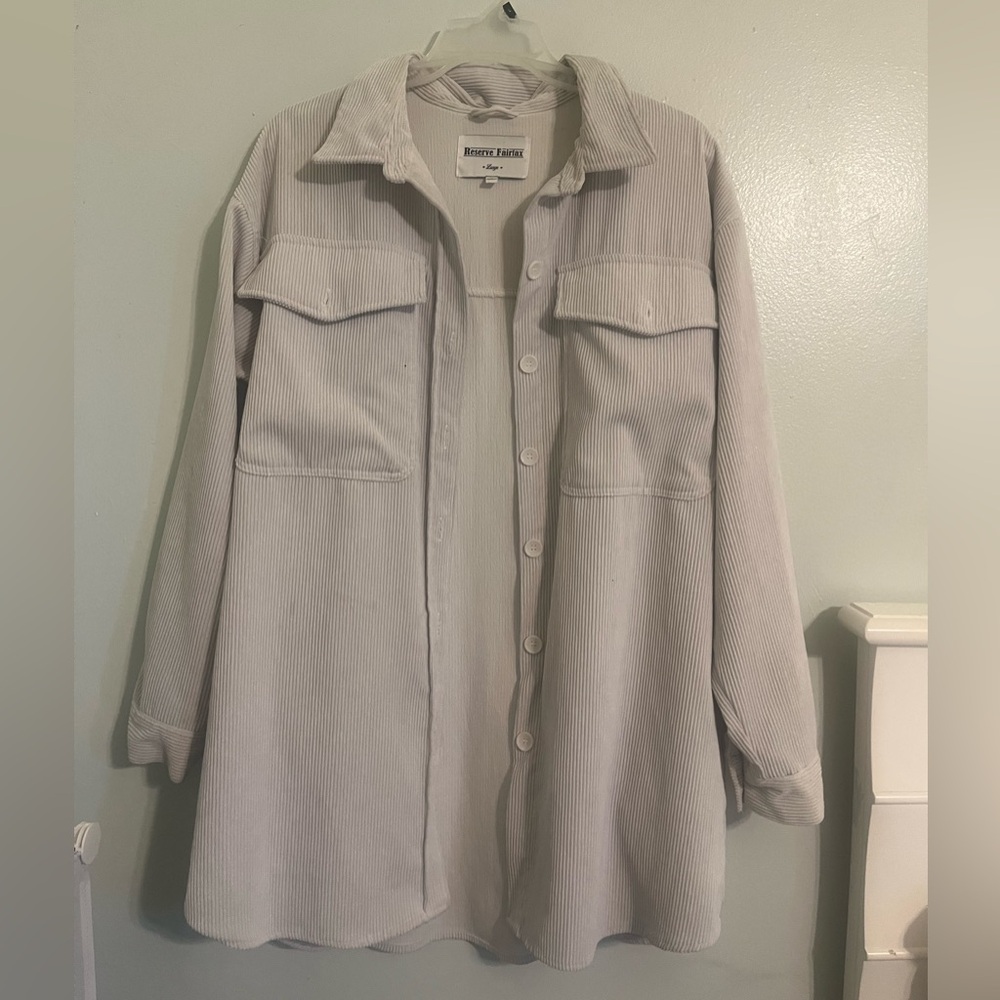 Women's White 90’s Vintage Style Button-Up Jacket